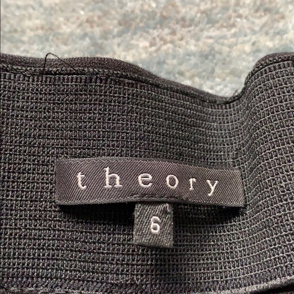 Theory Black Two Texture Strapless Mini Dress 6 - Picture 4 of 11